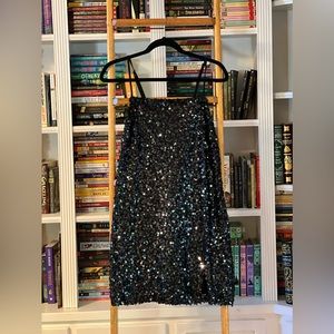 Women's Sequin Slip Dress Wild Fable Black—NWOT